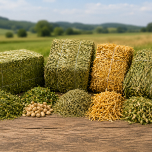 Hay – Lucerne, Peanuts (Legume), Hay, Wheat Straw, Oat Hay